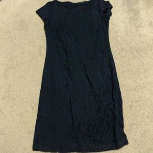 Navy blue lace dress